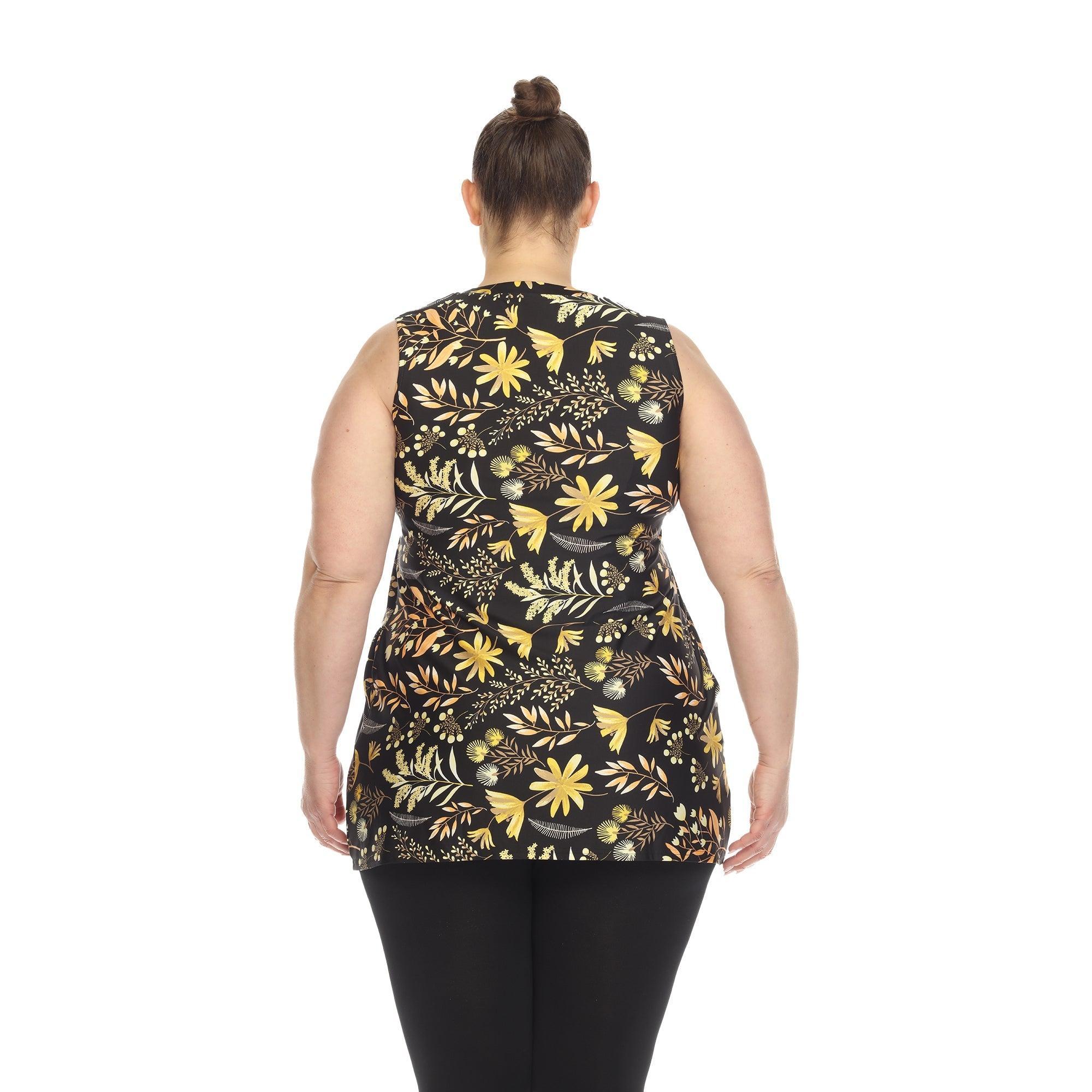 Floral Sleeveless Tunic Top - Plus Product Image