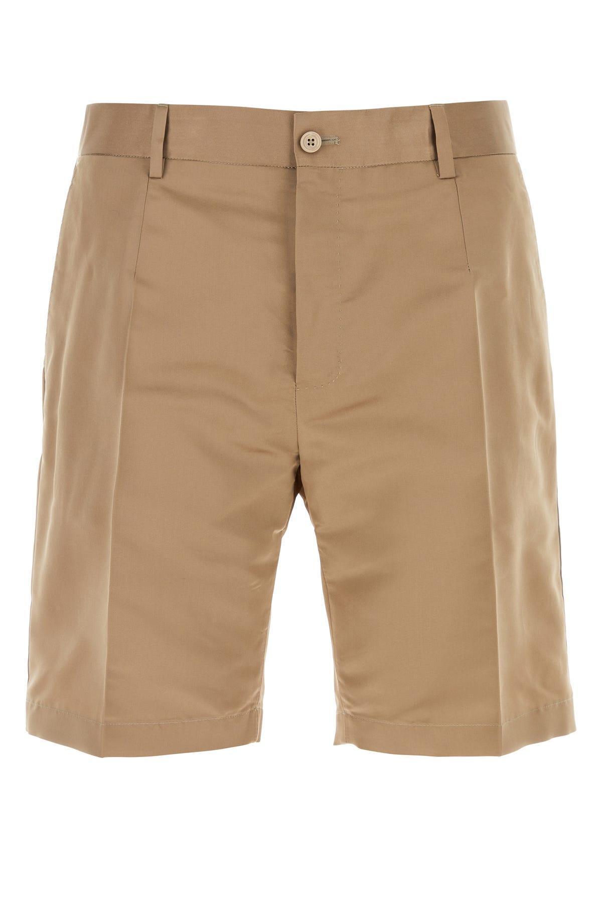 Cappuccino Duchesse Bermuda Shorts In Brown Product Image