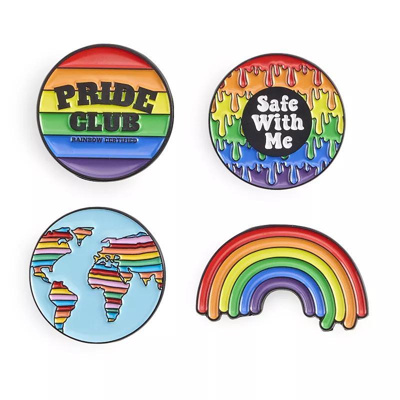 Rainbow Certified Pins 4-pk., Womens, Pride Club Product Image