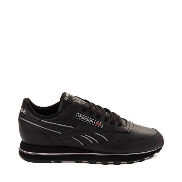 Mens Reebok Classic Leather Clip Athletic Shoe - Black / Grey Product Image