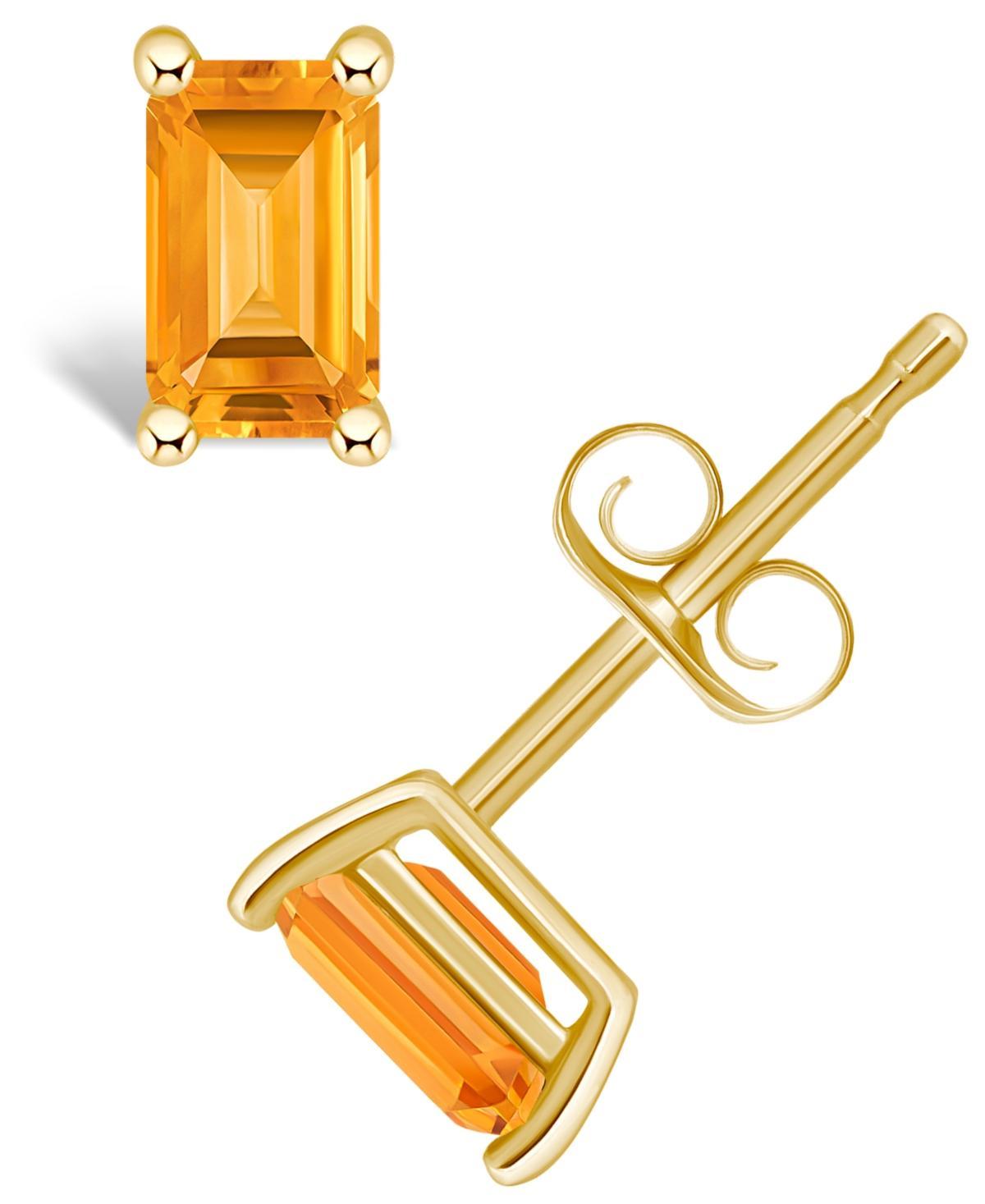 Citrine (5/8 ct. t.w.) Stud Earrings in 14K White Gold or 14K Yellow Gold Product Image