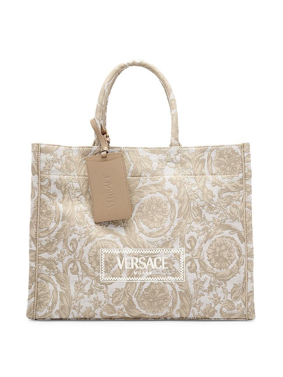 XL Jacquard Embroidered Canvas Tote Bag Product Image