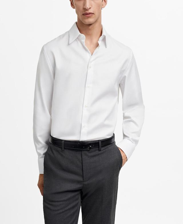 Mango Mens Structured Dress Shirt Product Image