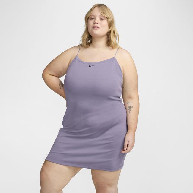 Womens Nike Sportswear Chill Knit Tight Mini-Rib Cami Dress (Plus Size) Product Image