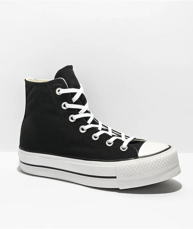 Converse Chuck Taylor All Star Lift Black & White High Top Platform Shoes Product Image