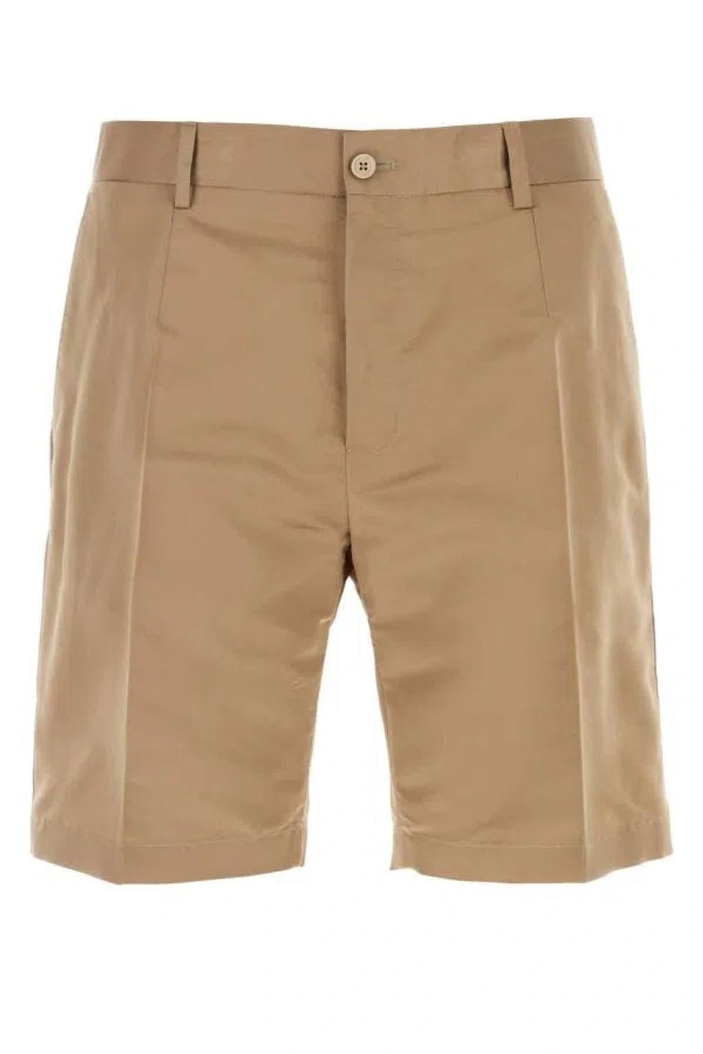 Cappuccino Duchesse Bermuda Shorts In Brown Product Image