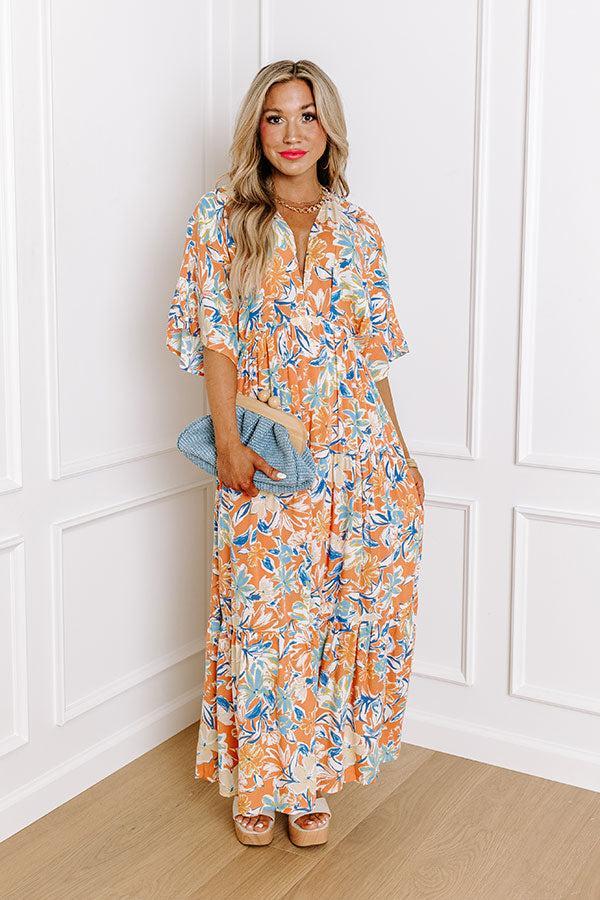 Blossom Breeze Floral Maxi In Persimmon Product Image