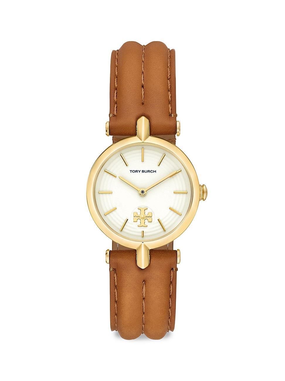 Womens Kira Goldtone Stainless Steel & Leather Strap Watch Product Image