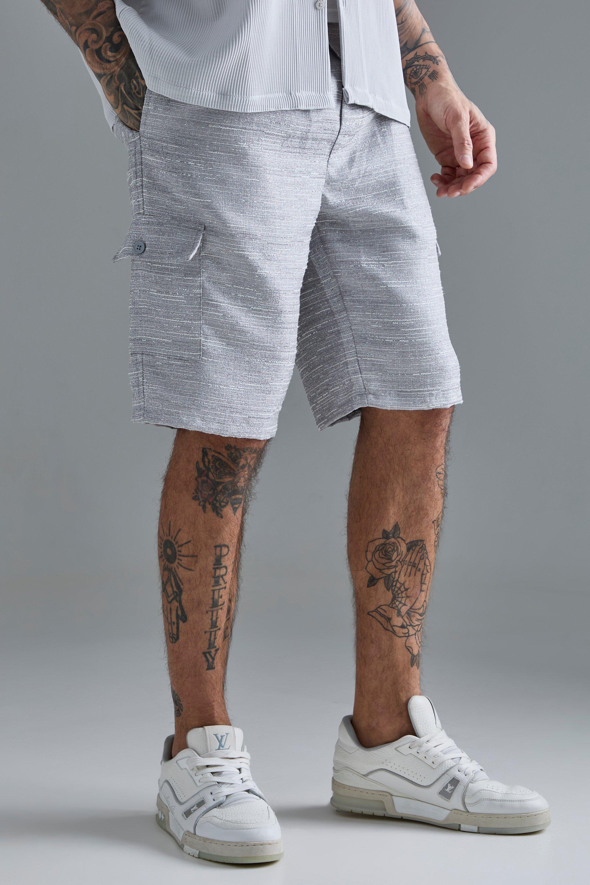 Tall Textured Cargo Short | boohooMAN USA Product Image