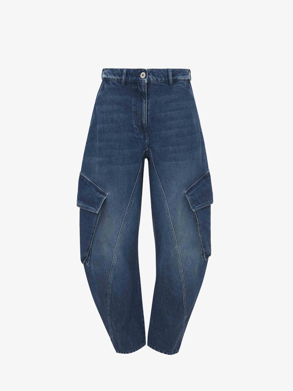 TWISTED CARGO DENIM JEANS in blue | JW Anderson US  Product Image