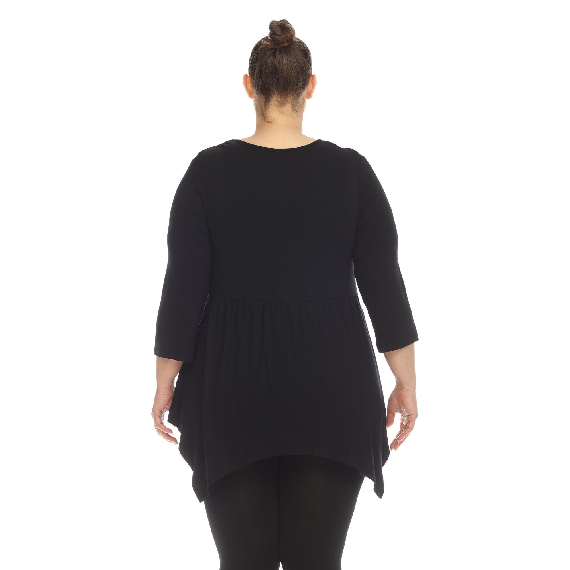 Empire Waist V-Neck Tunic Top - Plus Product Image