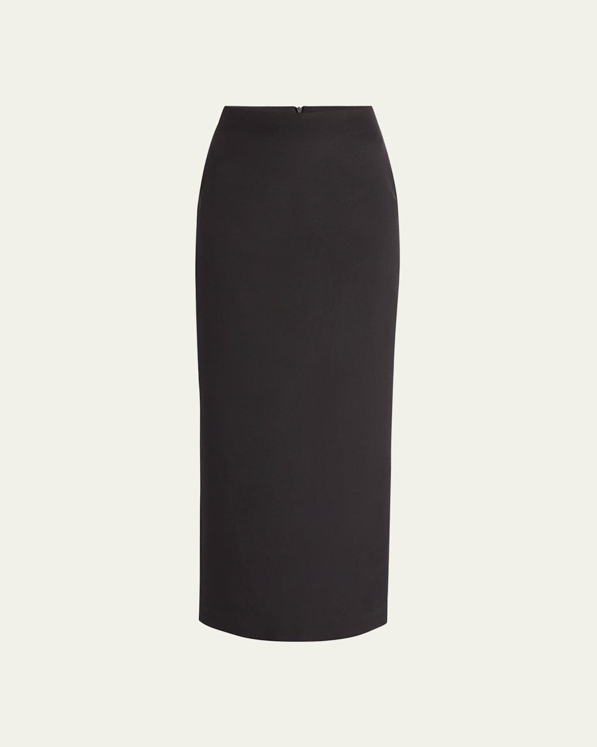 THE ROW Bartellette Long Viscose Skirt In Black Product Image