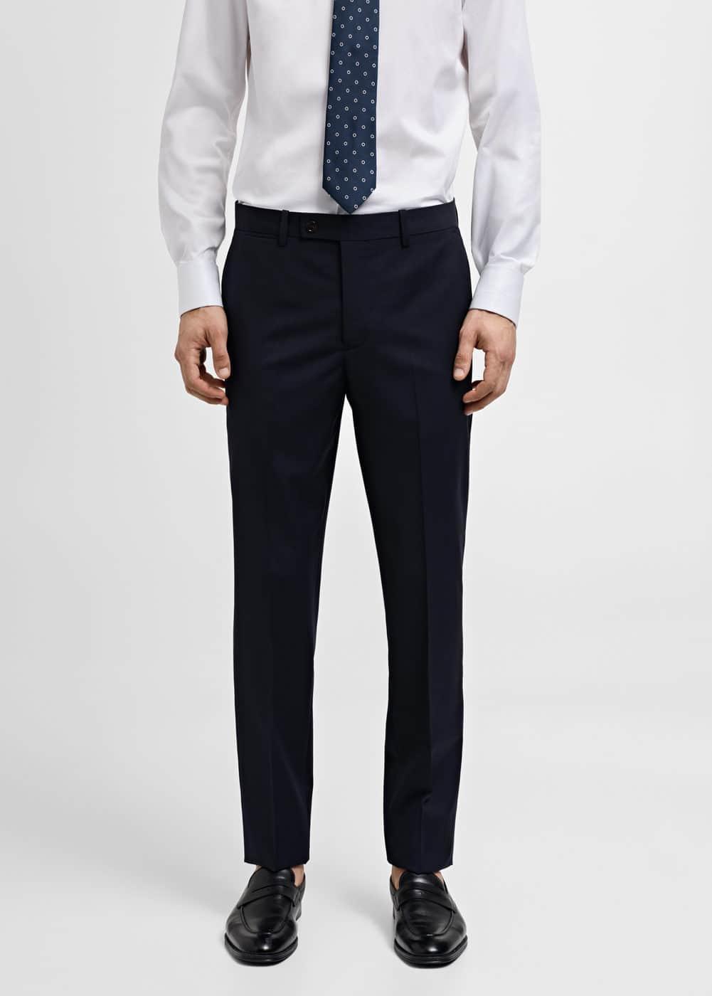 MANGO MAN - 100% virgin wool slim-fit suit pants dark navyMen Product Image