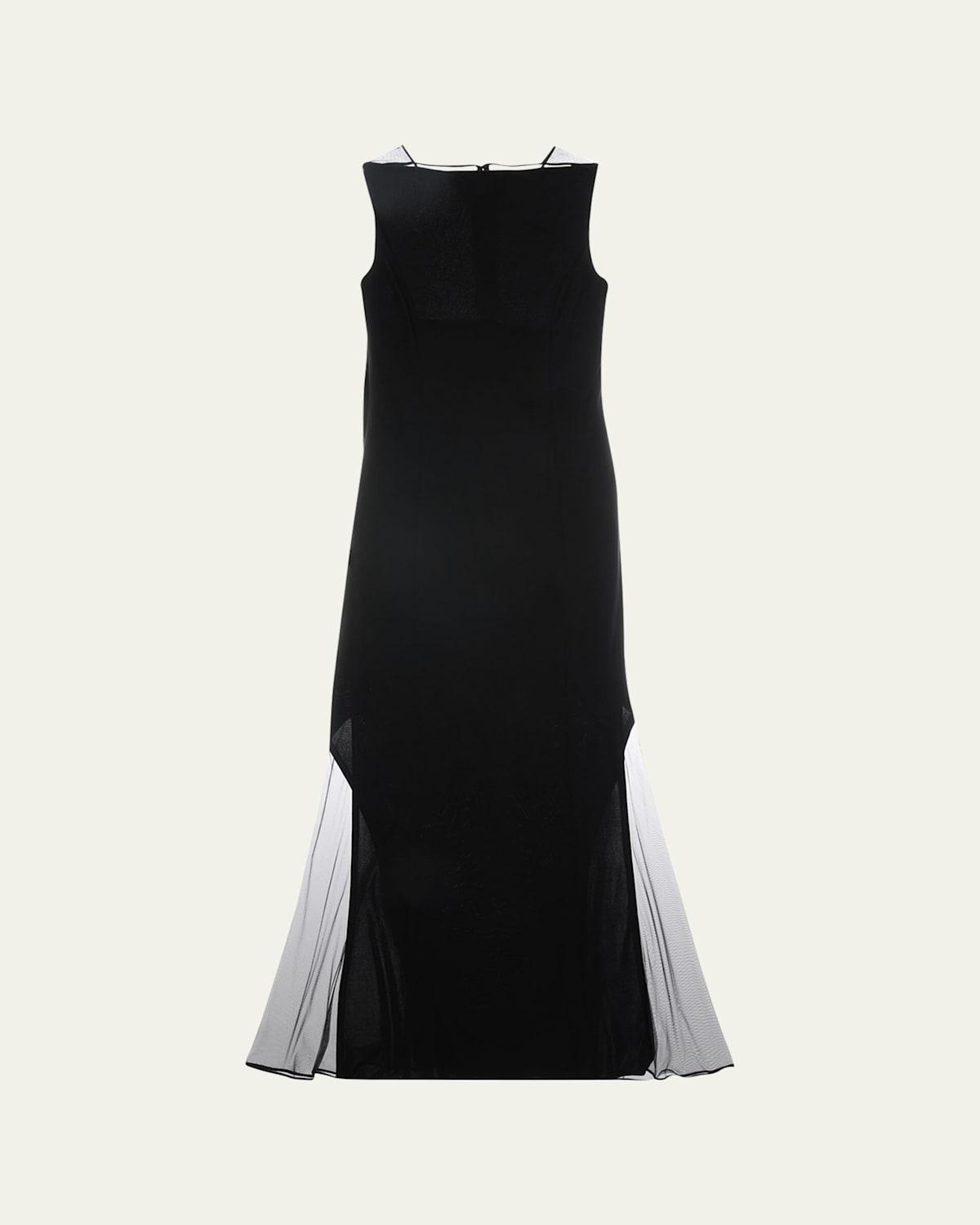 Womens Mesh-Paneled Maxi Dress Product Image