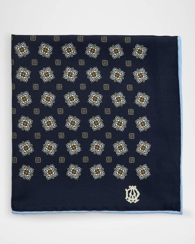 Men's Medallion Silk Pocket Square Product Image