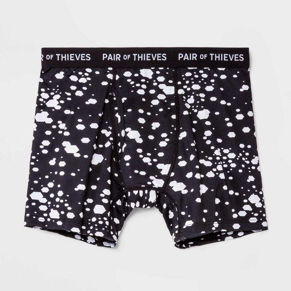 Pair of Thieves Mens Super Fit Polka Dot Boxer Briefs - Black/White S Product Image