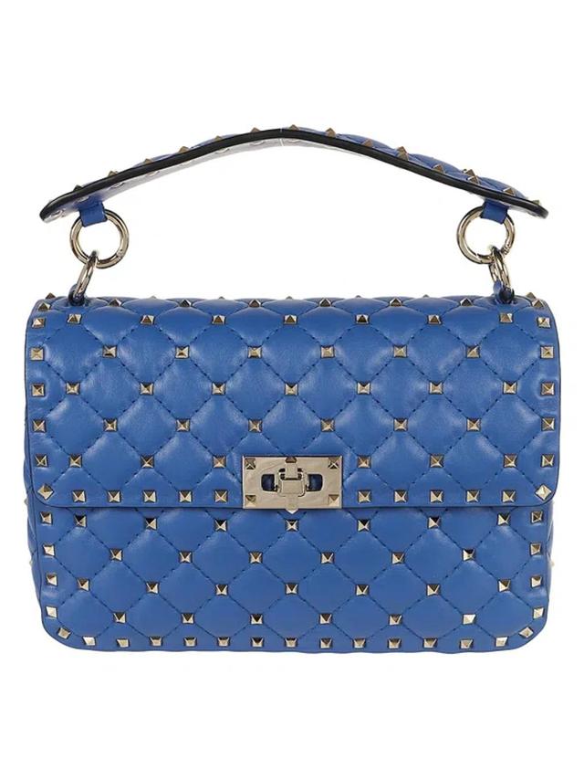 Medium Shoulder Bag Spike Rockstud In Blue Product Image