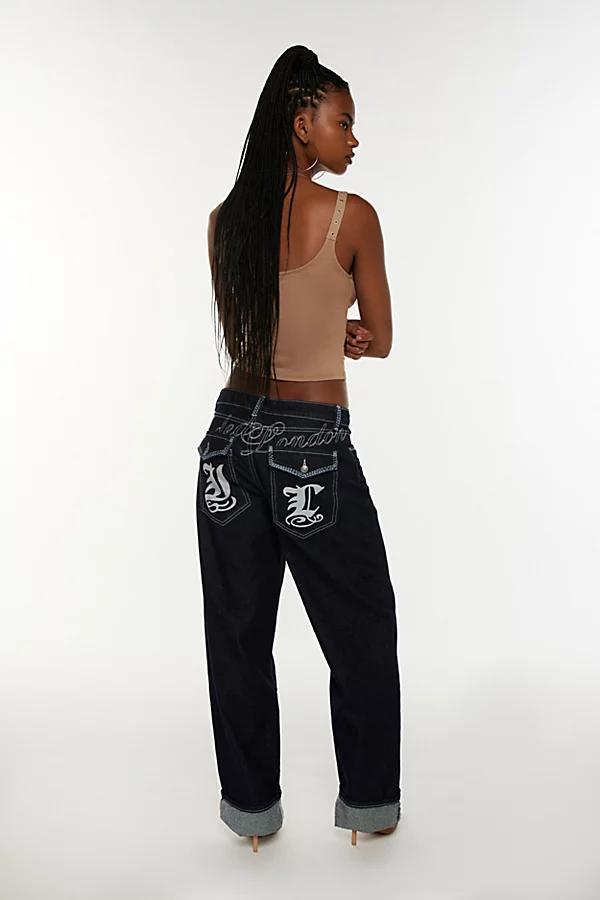 Jaded London Sonic Embroidered Baggy Jean Womens at Urban Outfitters Product Image