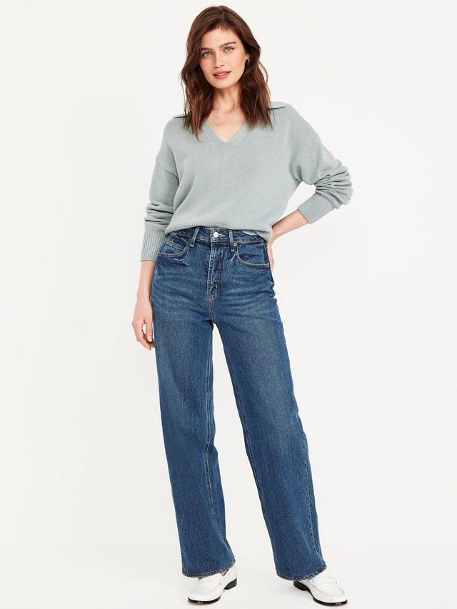 Extra High-Waisted Sky-Hi Wide-Leg Jeans Product Image