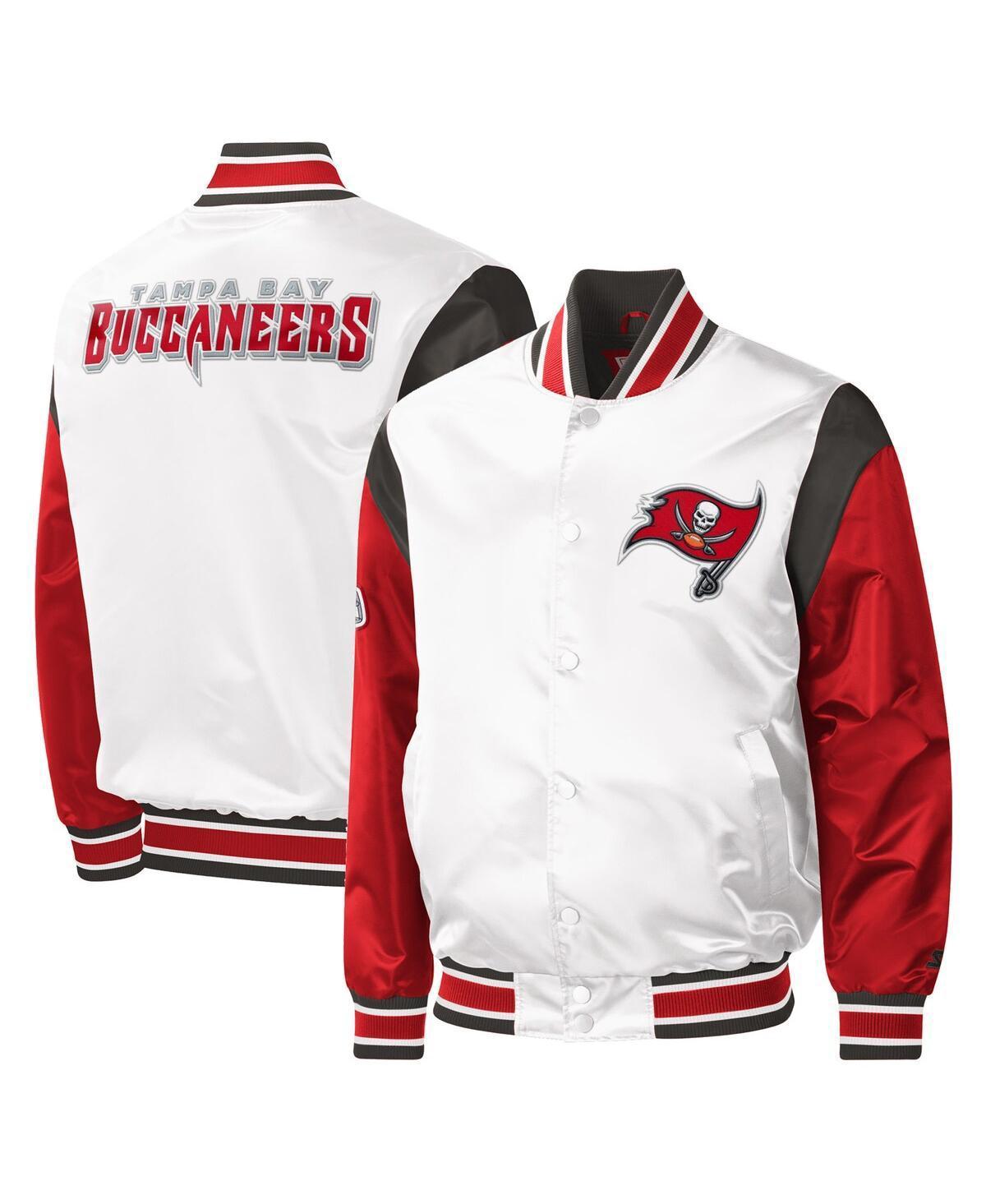 Mens Starter Tampa Bay Buccaneers Throwback Warm Up Pitch Satin Full-Snap Varsity Jacket Product Image