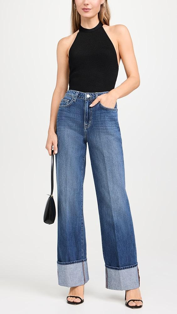 L'AGENCE Miley Cuffed Wide Leg Jeans | Shopbop Product Image