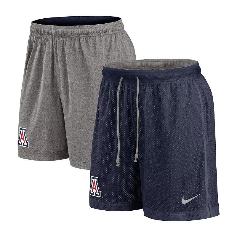 Mens Nike /Heather Gray Arizona Wildcats Player Reversible Shorts Blue Product Image