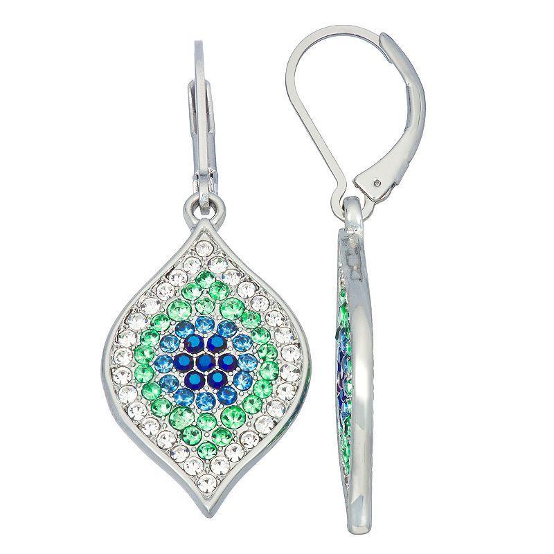 Simply Vera Vera Wang Evil Eye Drop Earrings, Womens, Green Product Image