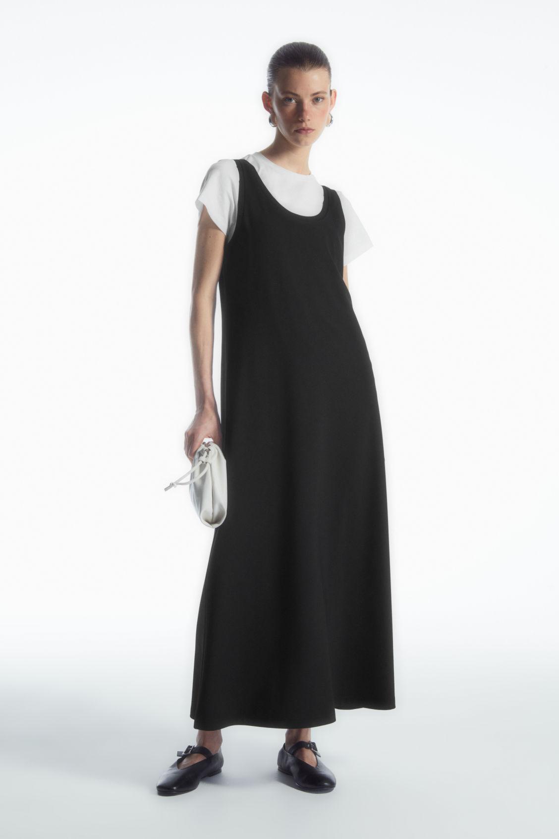 SCOOP-NECK JERSEY MIDI DRESS Product Image