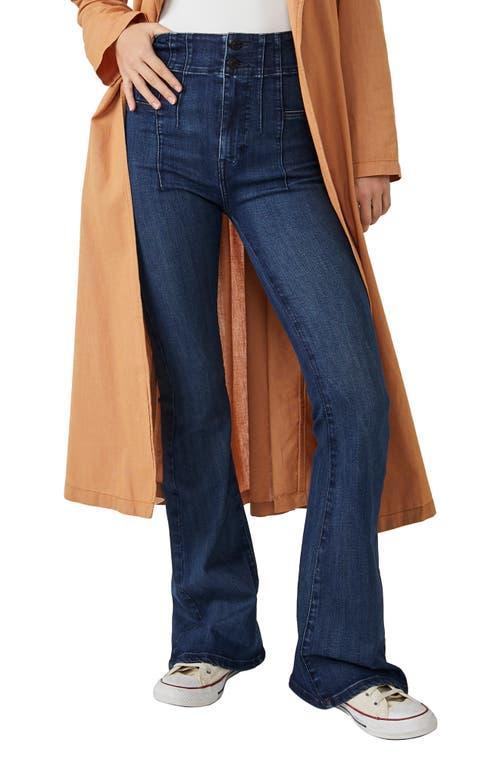 Free People Jayde High Rise Stretch Denim Flared Leg Denim Jeans Product Image