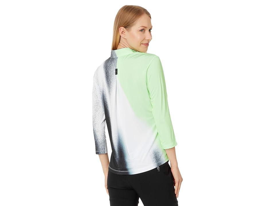 Jamie Sadock Mirage 3/4 Sleeve Top (Spearmint) Women's Clothing Product Image