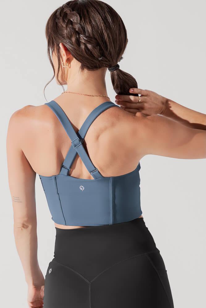 Daphne Corset Crop Top - Indigo Teal Product Image