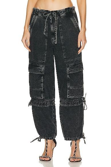 Isabel Marant Etoile Ivy Cargo Pant in Black Product Image