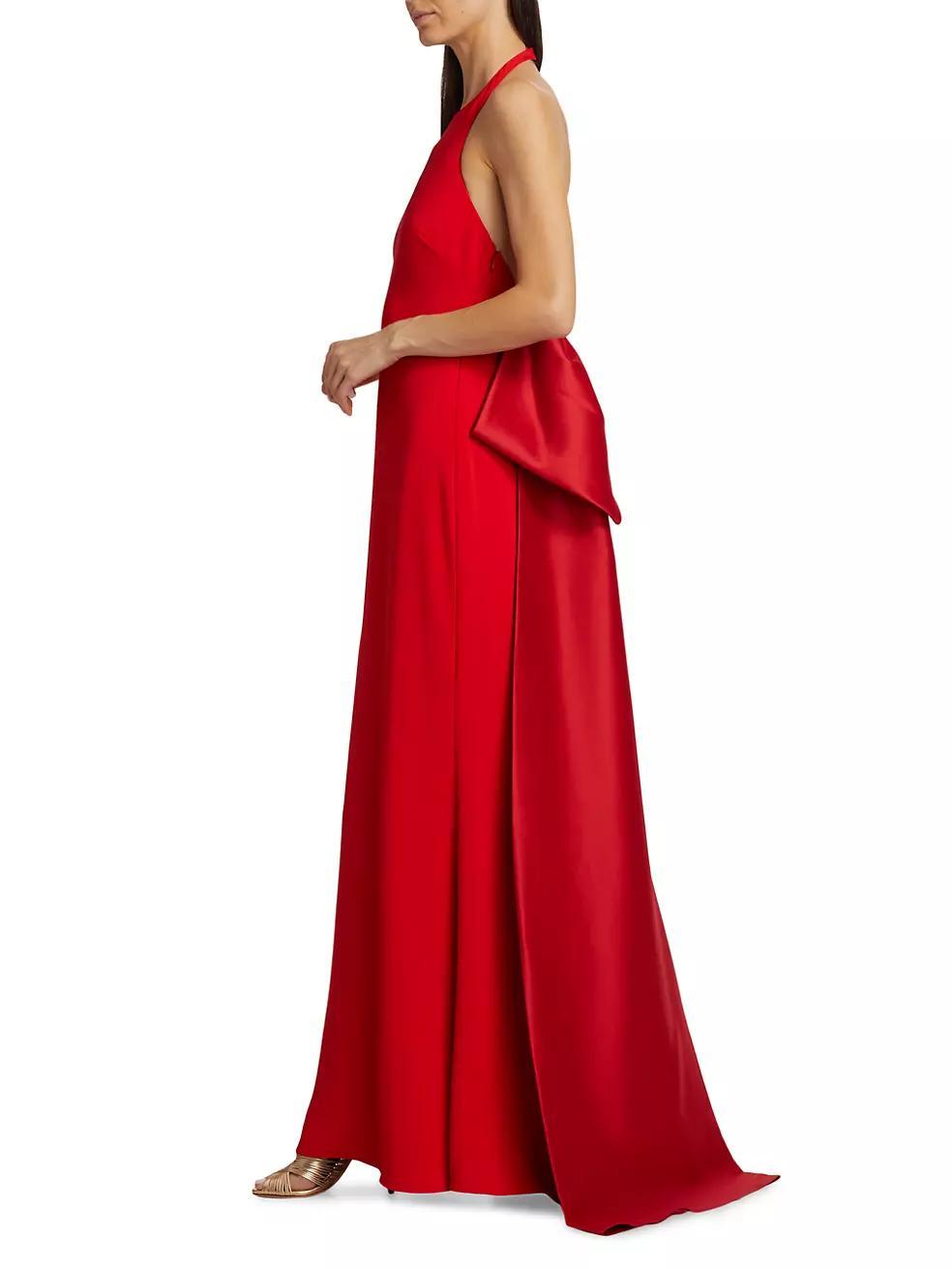 Crepe Bow Back Gown Product Image