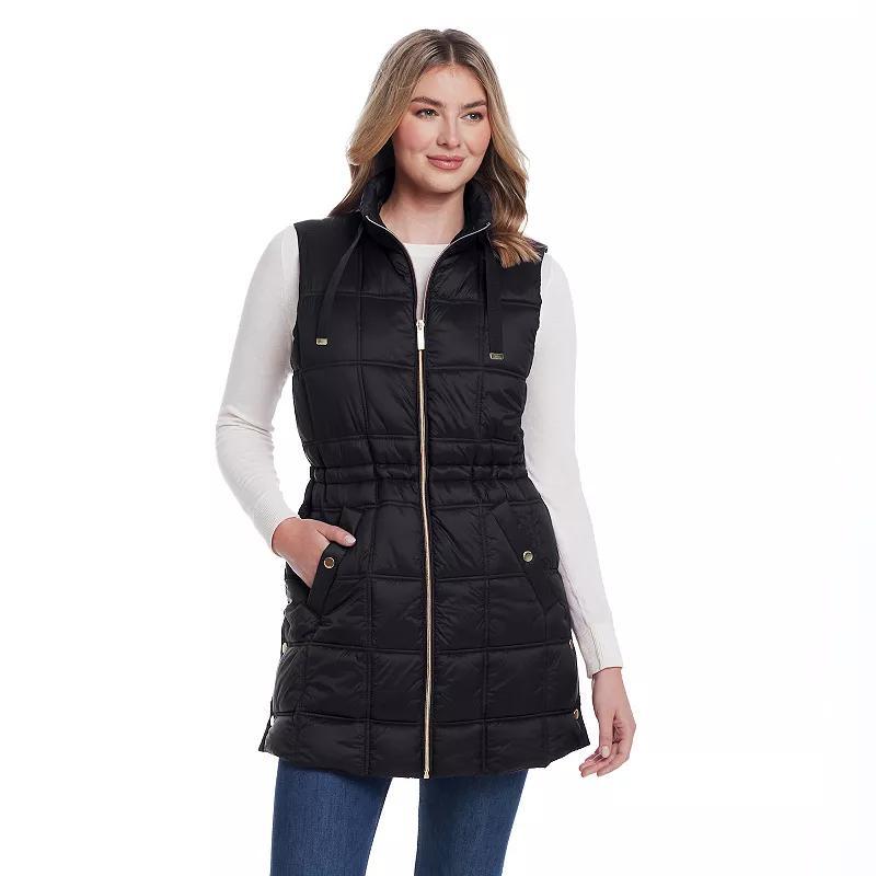 Womens Weathercast Box Quilted Longline Puffer Product Image