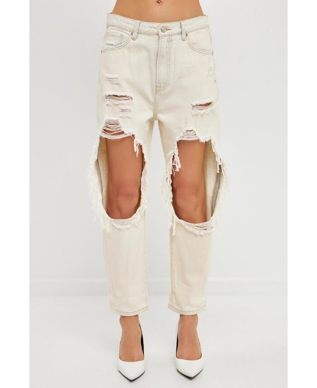 Womens Distressed Jeans Product Image