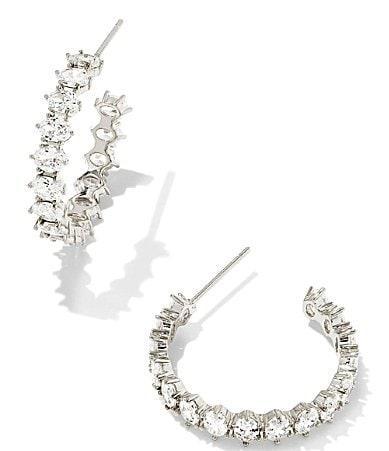 Kendra Scott Cailin Cubic Zirconia Hoop Earrings Product Image