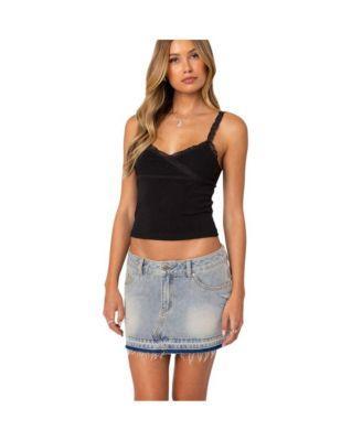 Edikted Womens Amilia Lace Trim Tank Top Product Image