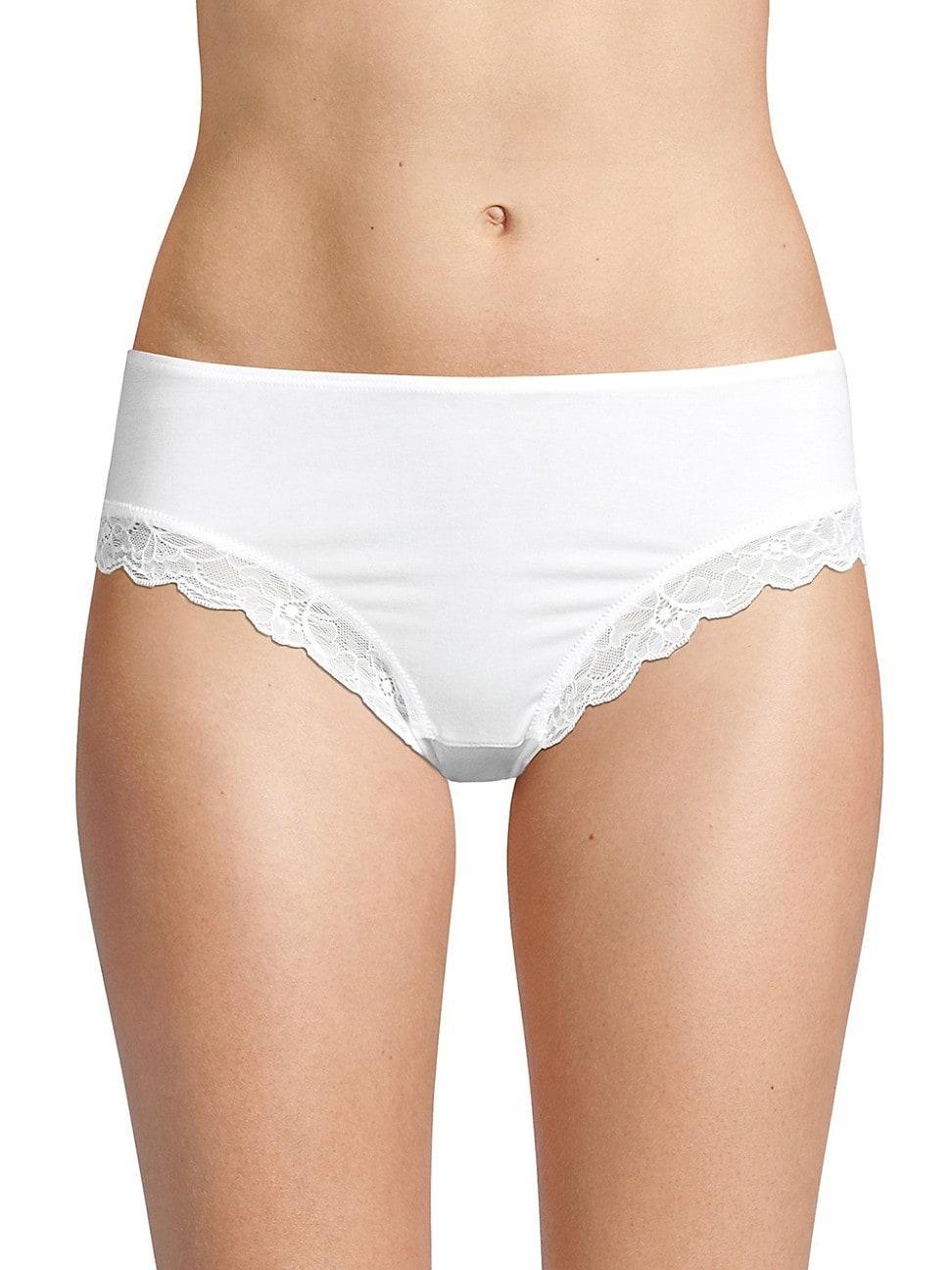 Cotton Lace High Leg Brief Product Image