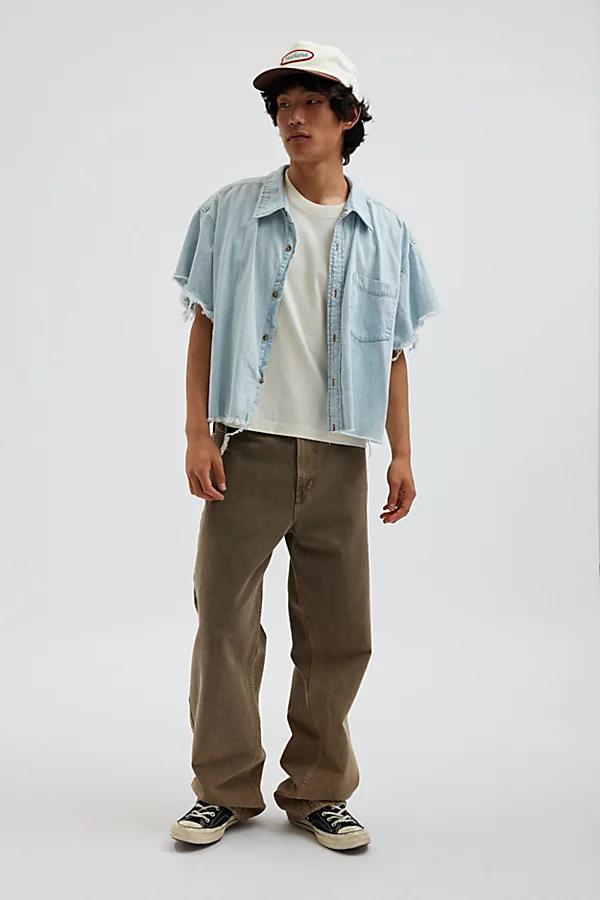 Urban Renewal Remade Cropped Chambray Button-Down Shirt Mens at Urban Outfitters Product Image