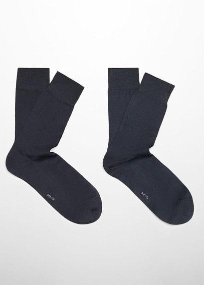 MANGO MAN - Basic cotton socks dark navyMen Product Image