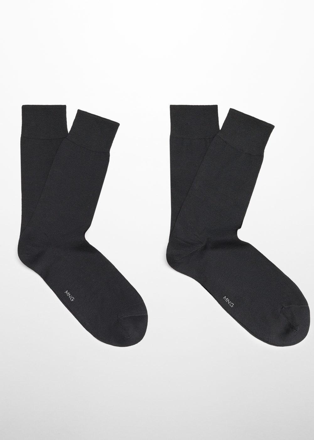 MANGO MAN - Basic cotton socks blackMen Product Image