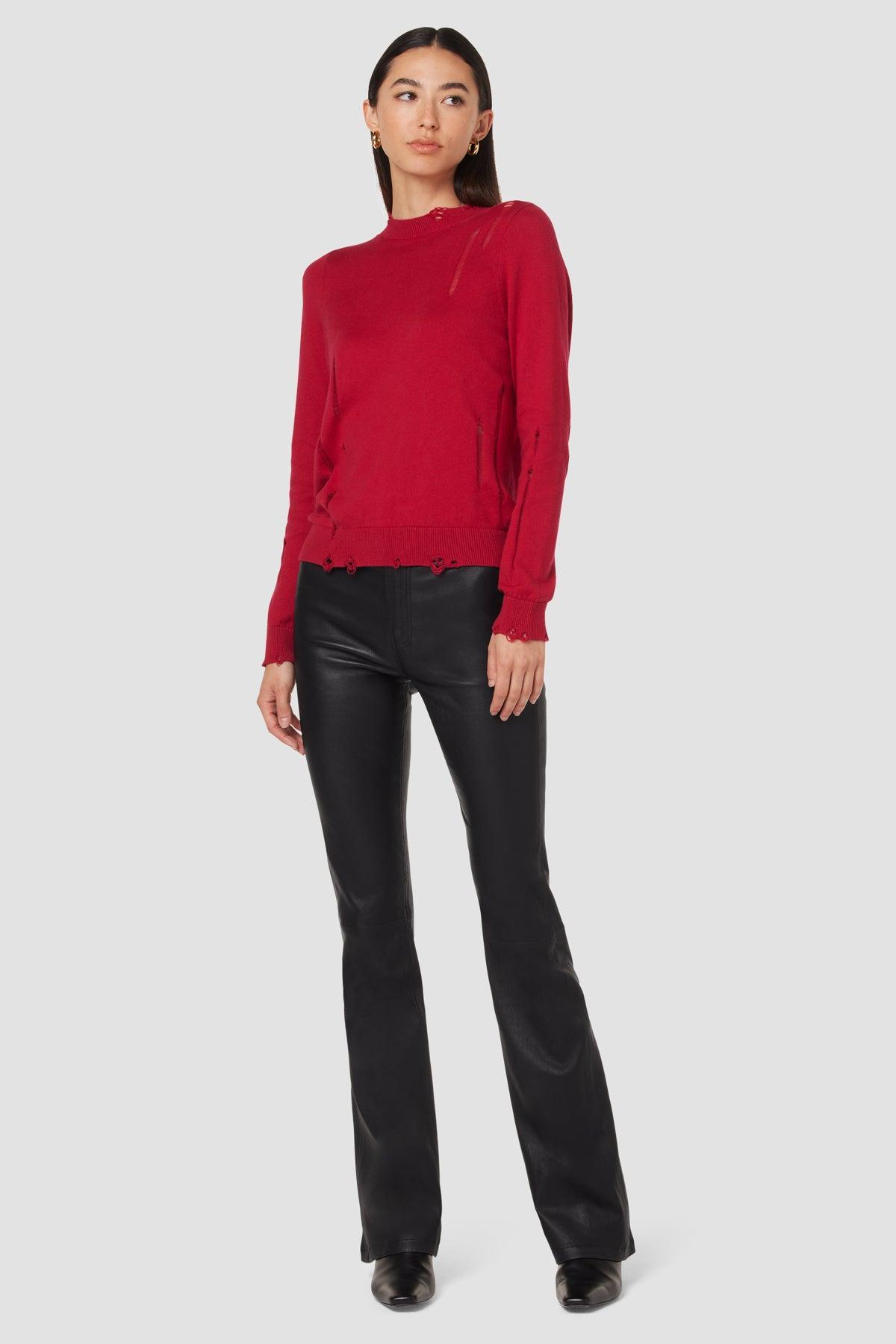 Faye Ultra High-Rise Bootcut Leather Pant Female Product Image