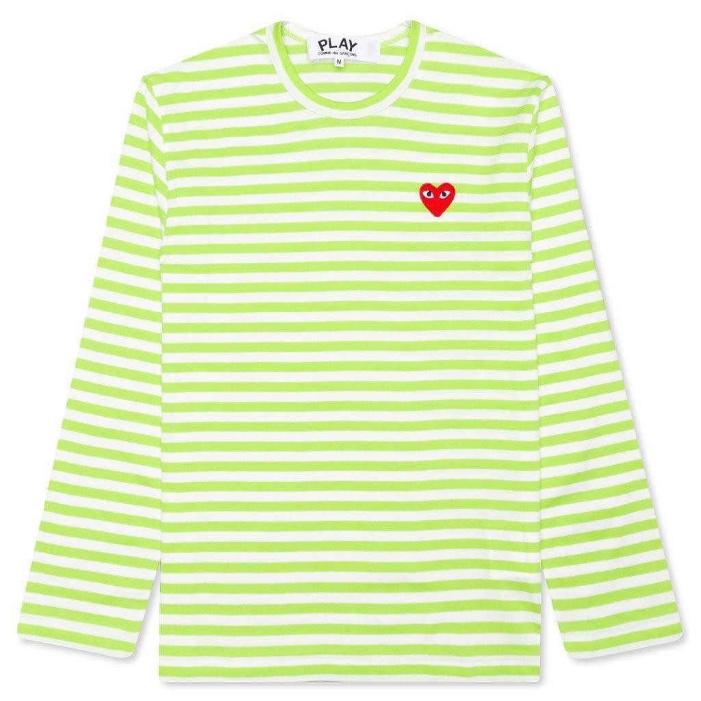 Pastelle Striped L/S Shirt - Green Male Product Image