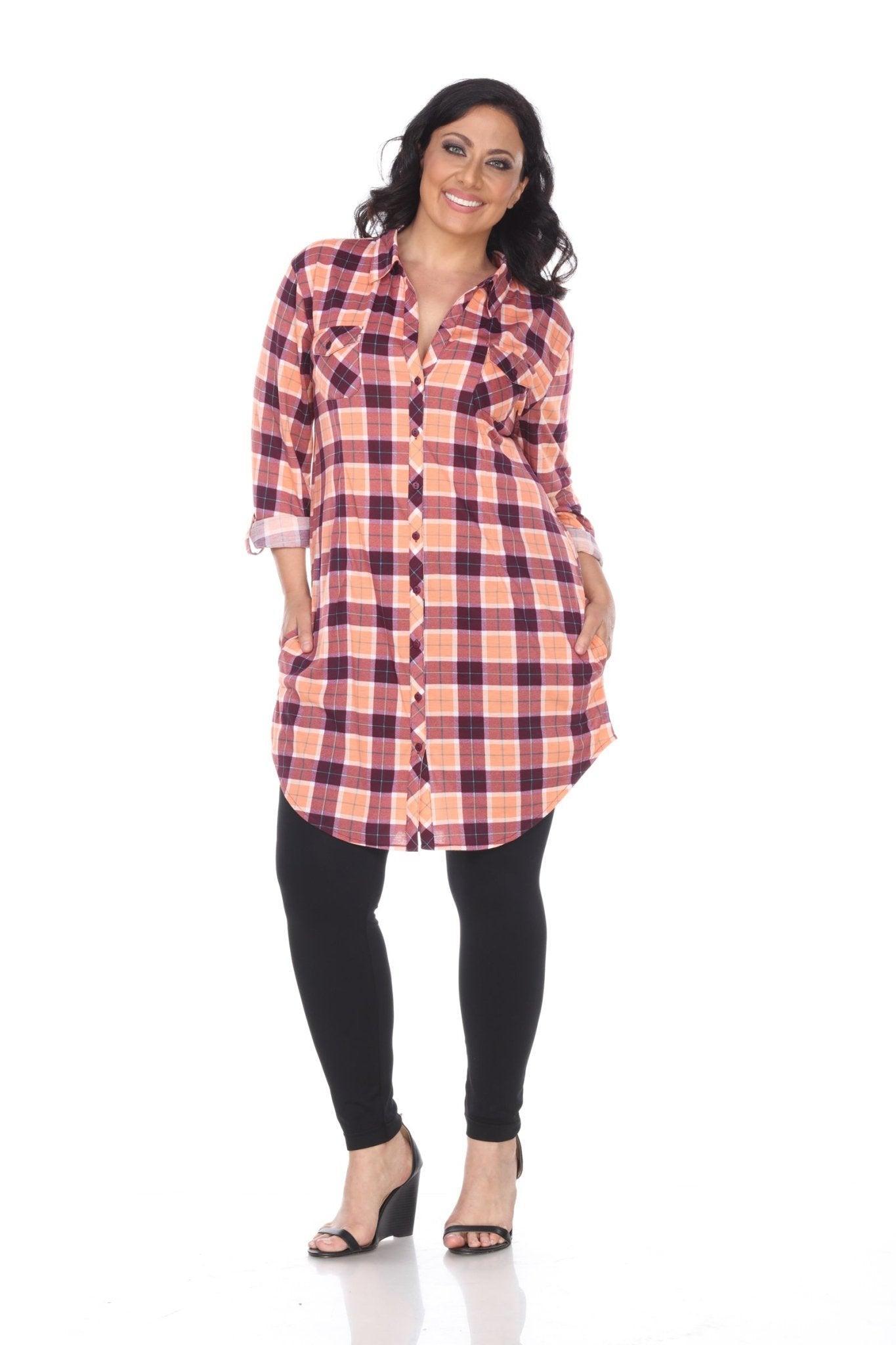 Piper Stretchy Plaid Tunic - Plus Product Image