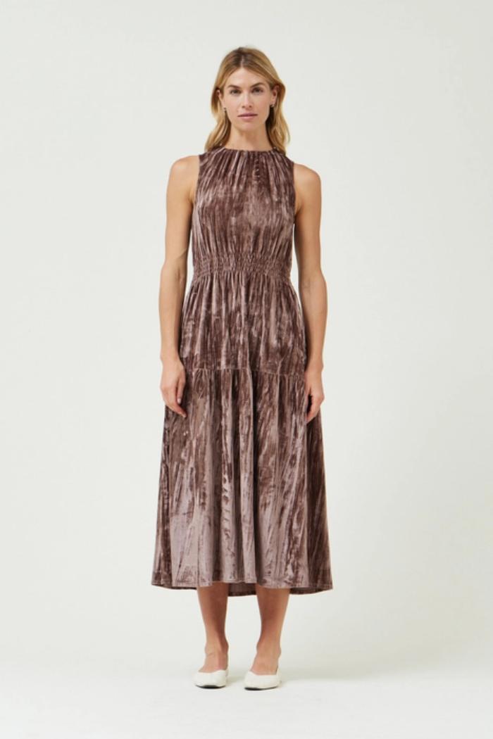 Velvet Sleeveless Midi Dress product image