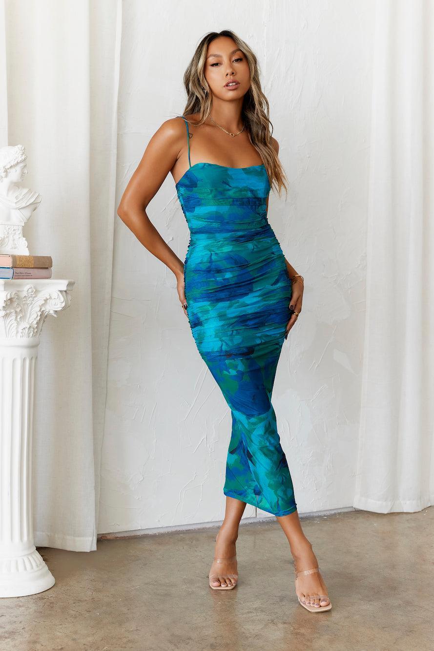 Luxe Bliss Midi Dress Green Product Image