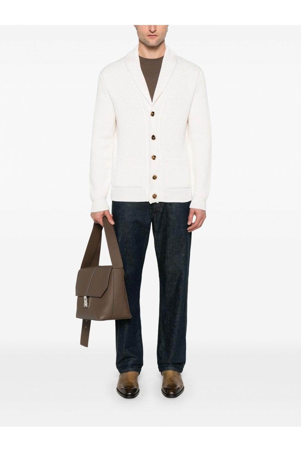 TOM FORD Shawl-lapels Cardigan In White Product Image