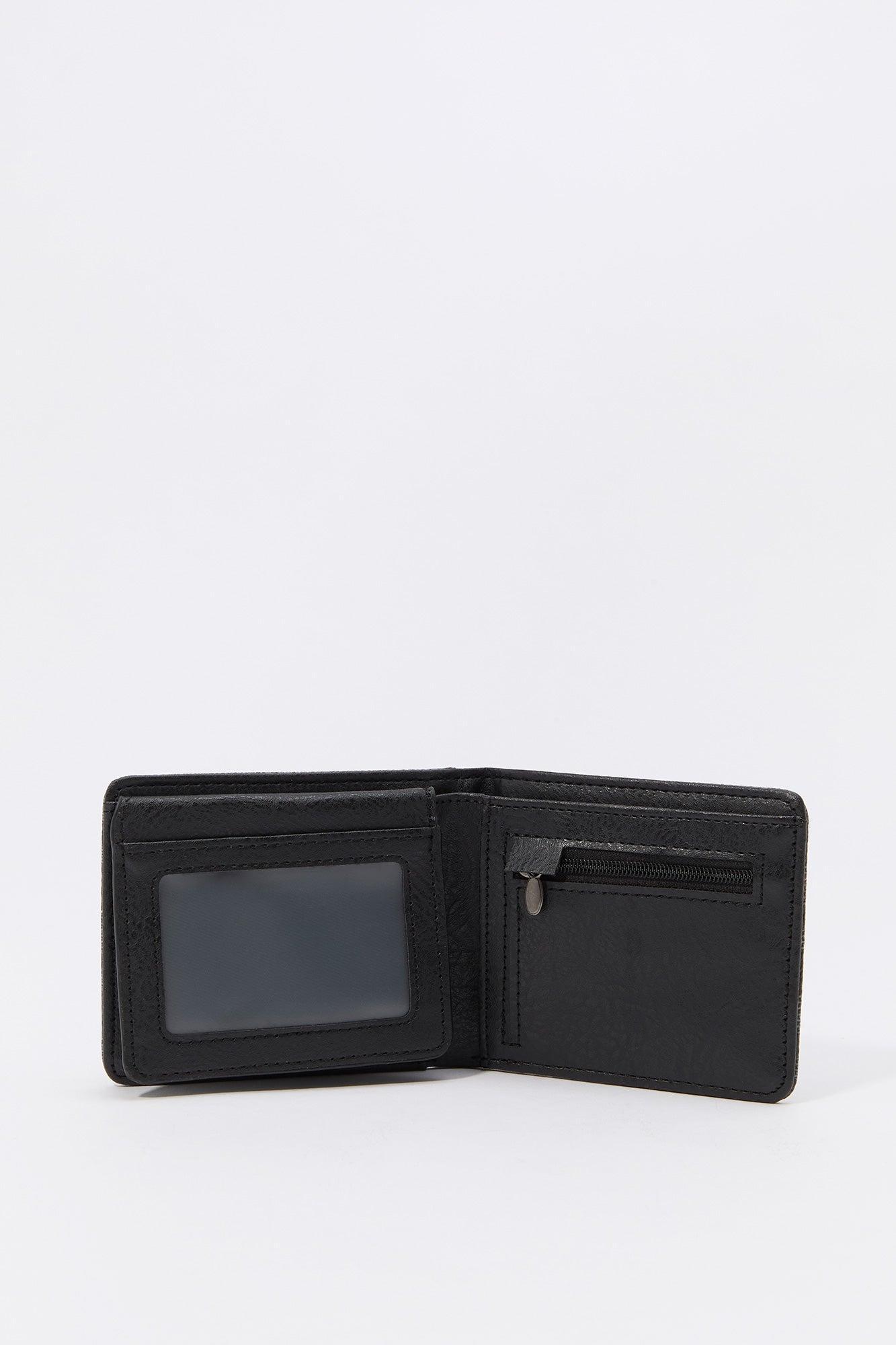 Faux Leather Status Print Wallet Male Product Image