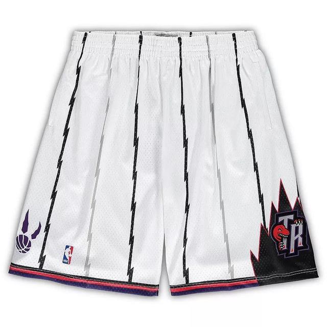 Mens Mitchell & Ness White Toronto Raptors Big & Tall Hardwood Classics Team Swingman Shorts Product Image