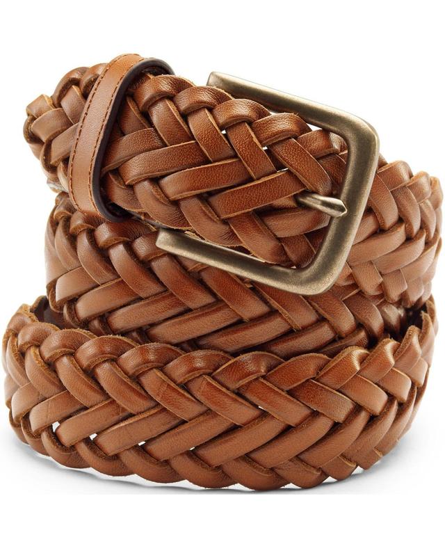 Mens Lands End Leather Braid Belt Product Image